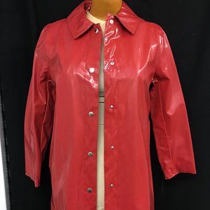 Michael Kors Red PVC Trench Coat